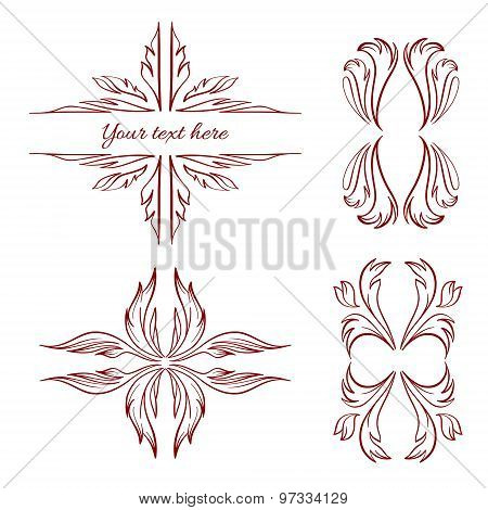 Vector calligraphy elements.
