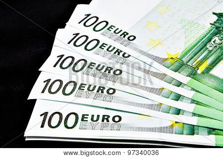 European banknotes,  Euros.
