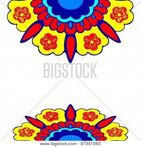 Colorful round flower abstract background vector