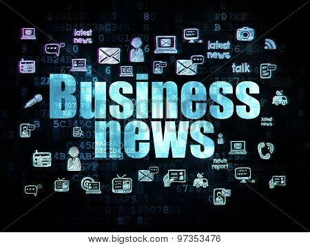 News concept: Business News on Digital background