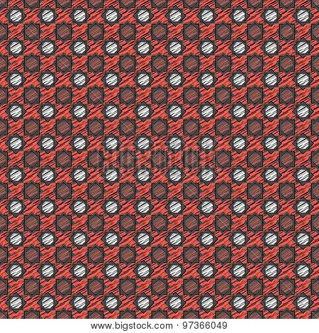 Vector Sketch Of Geometric Traditional Pattern