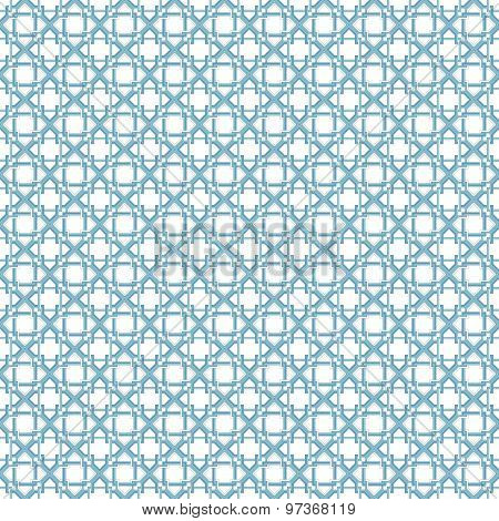 Blue Geometric Traditional Arabic Pattern
