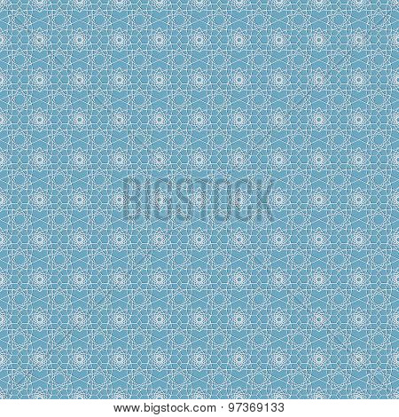 Blue Mosaic Geometric Pattern