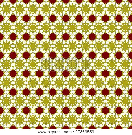 Green And Red Mosaic Geometric Pattern