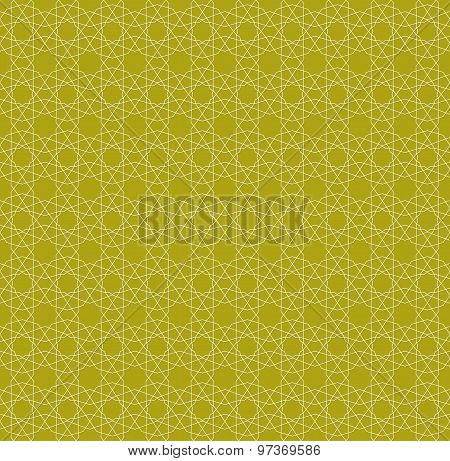 Green Geometric Traditional Arabic Pattern