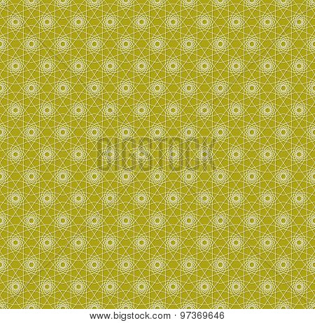 Green Geometric Traditional Arabic Pattern