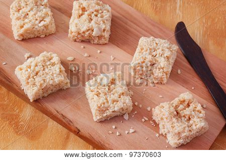 Coconut Candy Cocada On Wooden Board