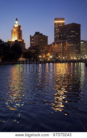 Providence River Front from the South in the Summer