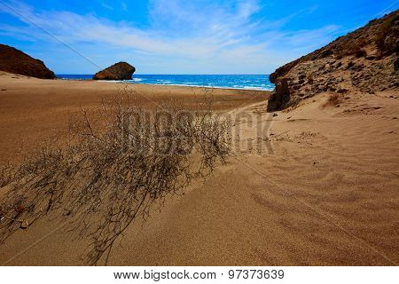 Almeria Playa del Monsul beach at Cabo de Gata in Spain
