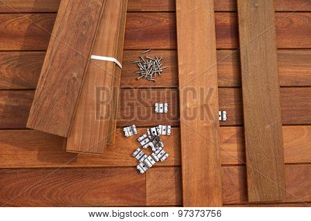 Ipe decking deck wood installation screws clips and fasteners