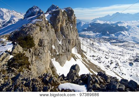 Foratata peak in the Pyrenees, Tena Valley, Huesca, Aragon, Spain.
