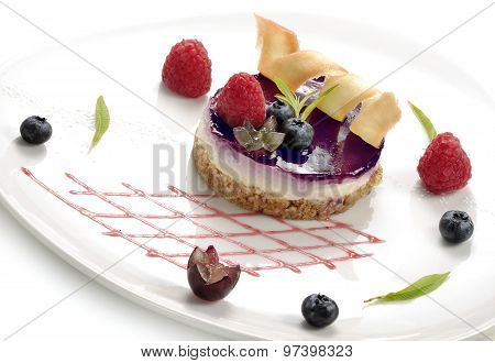 Dessert, Cheesecake With Berries