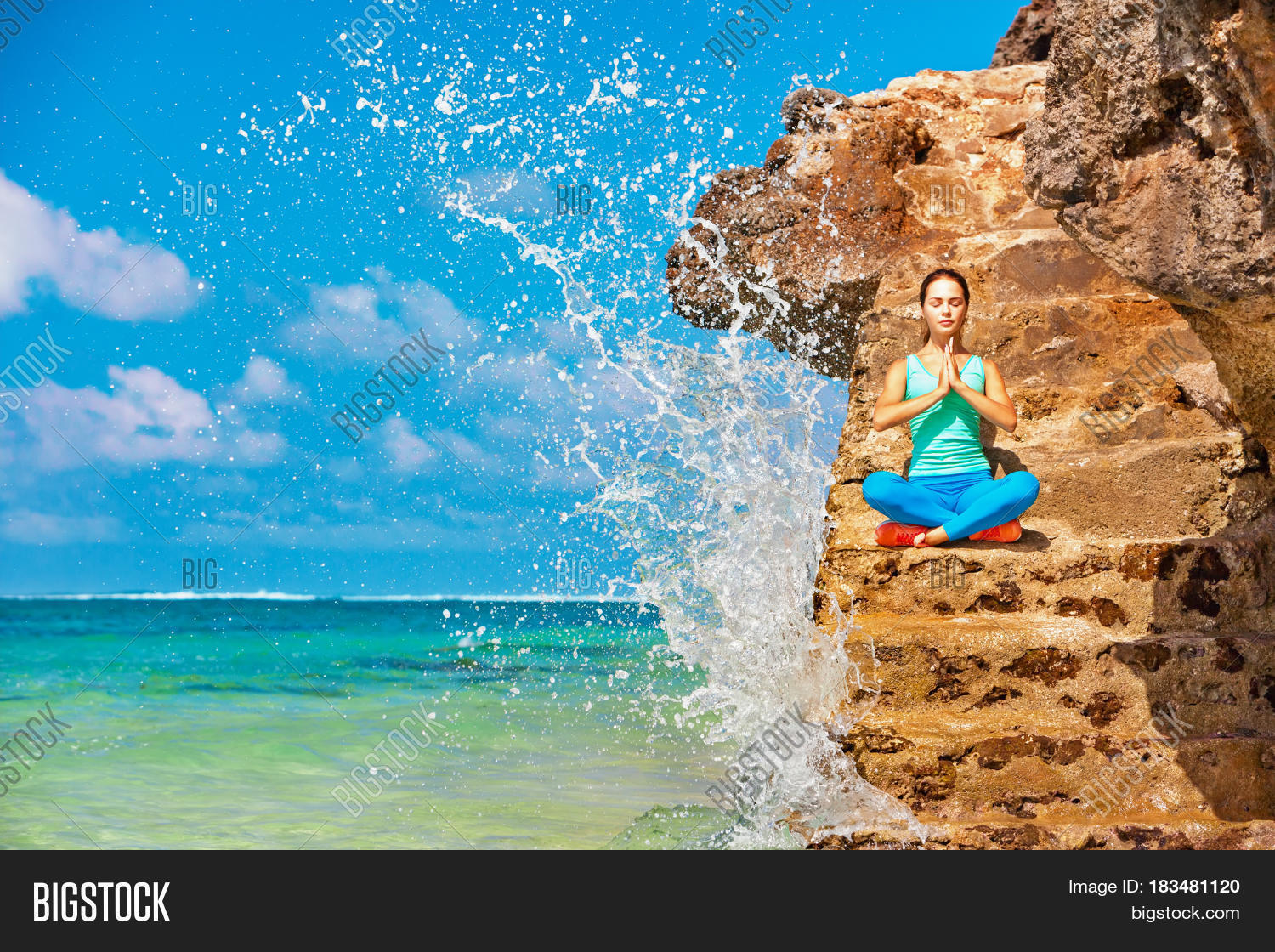 Meditation On Sea Surf Image & Photo (Free Trial) Bigstock