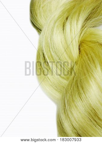 gingery hair wave frame isolated on white background