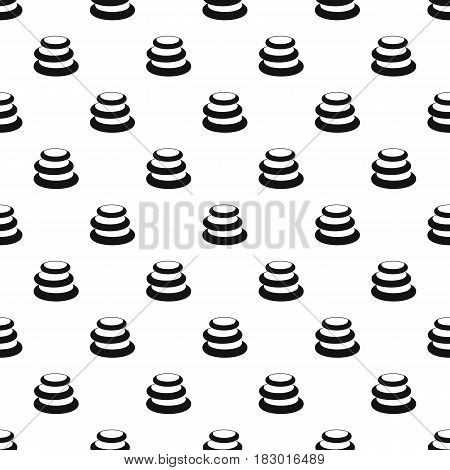 Stack of basalt balancing stones pattern seamless in simple style vector illustration