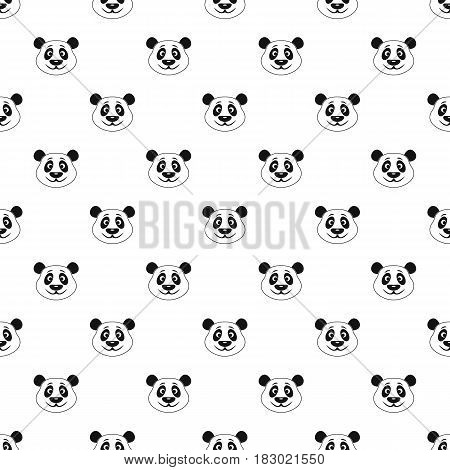 Panda pattern seamless in simple style vector illustration