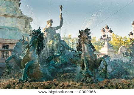 Pomnik Girondins i fontanna, Bordeaux, Francja