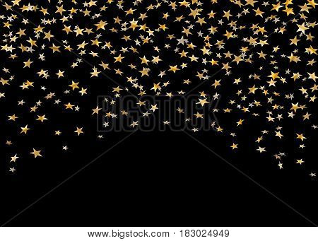 Gold Star Confetti Background