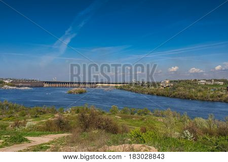 Views Of The City Zaporizhzhia From The Island Of Khortytsya. April 2008