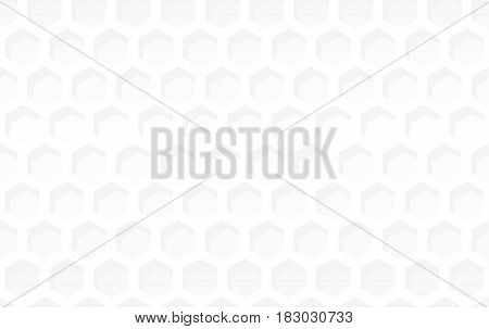 Abstract background with white shapes. gray honeycomb hexagon neutral backdrop. Vector illustration art