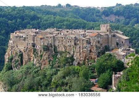 Calcata medieval village in the province of Viterbo in Italy