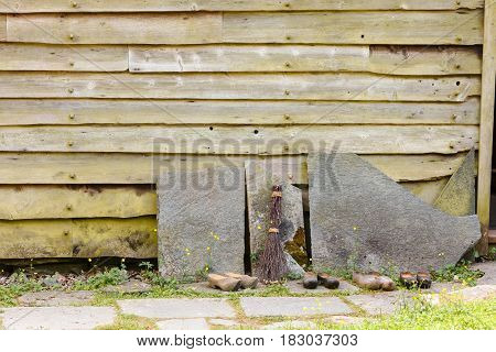 Light Wooden Wall Detail Board Closeup