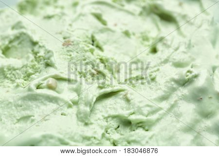 Delicious pistachio ice cream as background