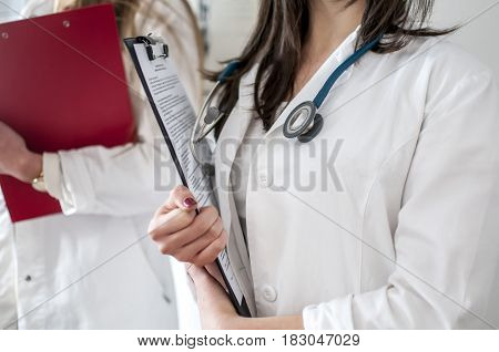 young doctors with white coat and stethoscope