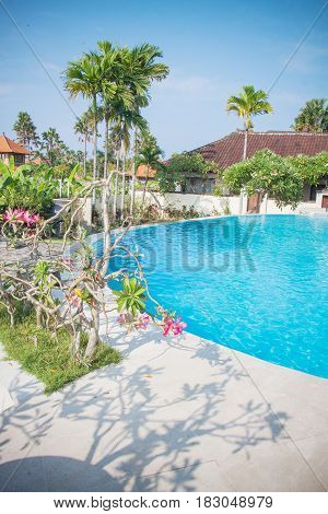 Beautiful hotel pool in Bali Indonesia, Seminyak