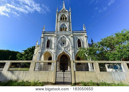 Sacred Heart of Jesus Parish in the Vedado neighborhood of Havana Cuba. Built in 1892 it is Vedado's oldest church.