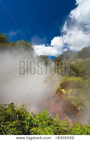 Kouřící geotermální oblast, Nový Zéland