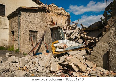City destroyed by terrible earthquake of Amatrice