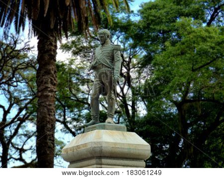 General Manuel Belgrano Statue in Tucumán, Argentina. Monument of Belgrano located in a square in Tucumán, north of  Argentina. Manuel Belgrano statue in Tucumán province.