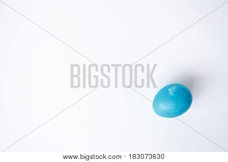 Blue Easter Egg Isolated On White Background