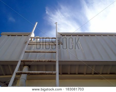 stairs to the sky . in succes concept