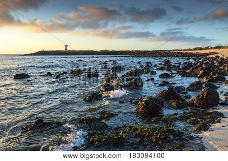 Light house Puerto Baquerizo Moreno Mann beach