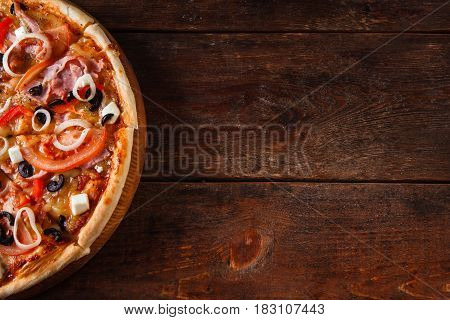 Pizza Fast Food Restaurant Menu National Italian Cuisine Free space Concept
