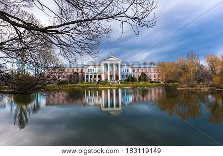 Main building in Moscow Botanical Garden of Academy of Sciences