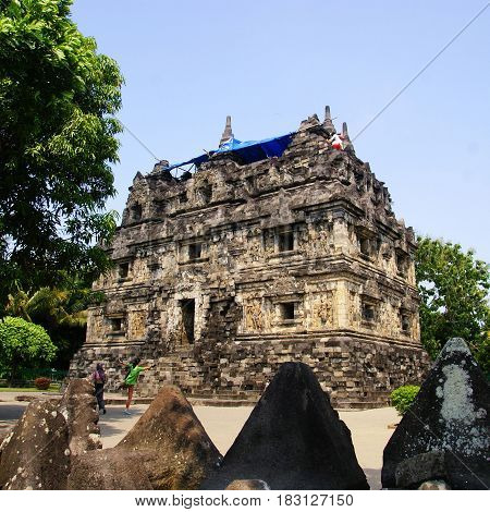 Sari temple is located in Tirtamartani Village, Kalasan, Sleman, Yogyakarta, Indonesia