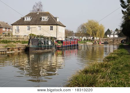 Kanaal op Hungerford. Berkshire. VERENIGD KONINKRIJK