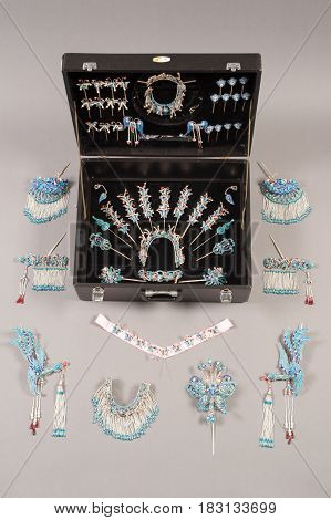 Beijing, China - 15 May 2014: Bjoux of the traditional Chinese theater
