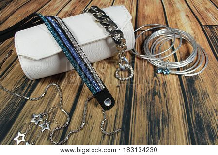These are jewelery and travelling small bag.