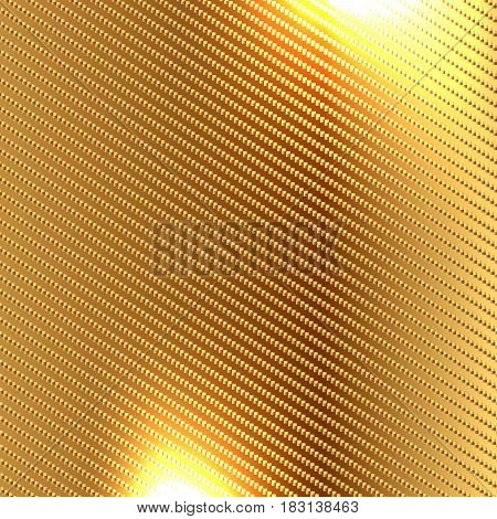 Golden carbon fiber kevlar texture background vector