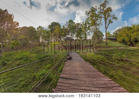 Suspension Bridge At Pompee Viewpoint