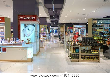 BANGKOK, THAILAND - JUNE 21, 2015: inside a shopping center in Bangkok.