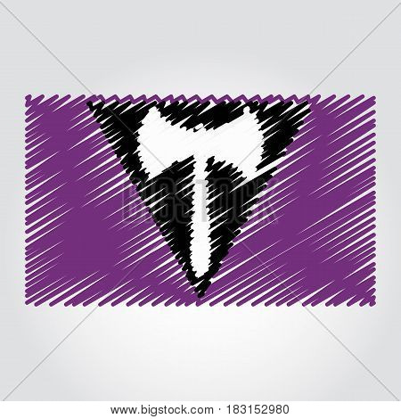 Labrys Pride Flag In A Scribble Style