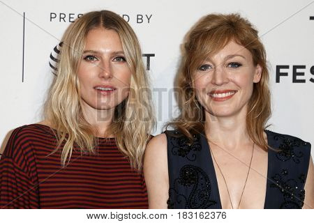 NEW YORK-APR 22: Dree Hemingway (L) and Juliet Rylance attend the Love After Love' screening at SVA Theatre during the 2017 TriBeCa Film Festival on April 22, 2017 in New York City.