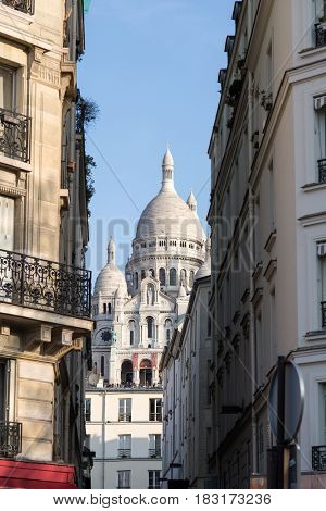 Basilica sacred heart in Paris France.