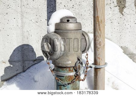 fire hydrant in New York City street. Fire hidrant for emergency fire access