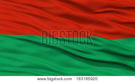 Closeup Lapaz City Flag, Capital City of Bolivia, Waving in the Wind
